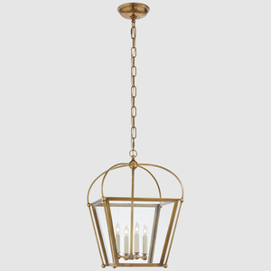 Lámpara Colgante LED de Metal con Diseño Único Estilo Americano Personalizada YH, Cadena de Latón, Araña de Techo LED Negra y Dorada - Product Image 1