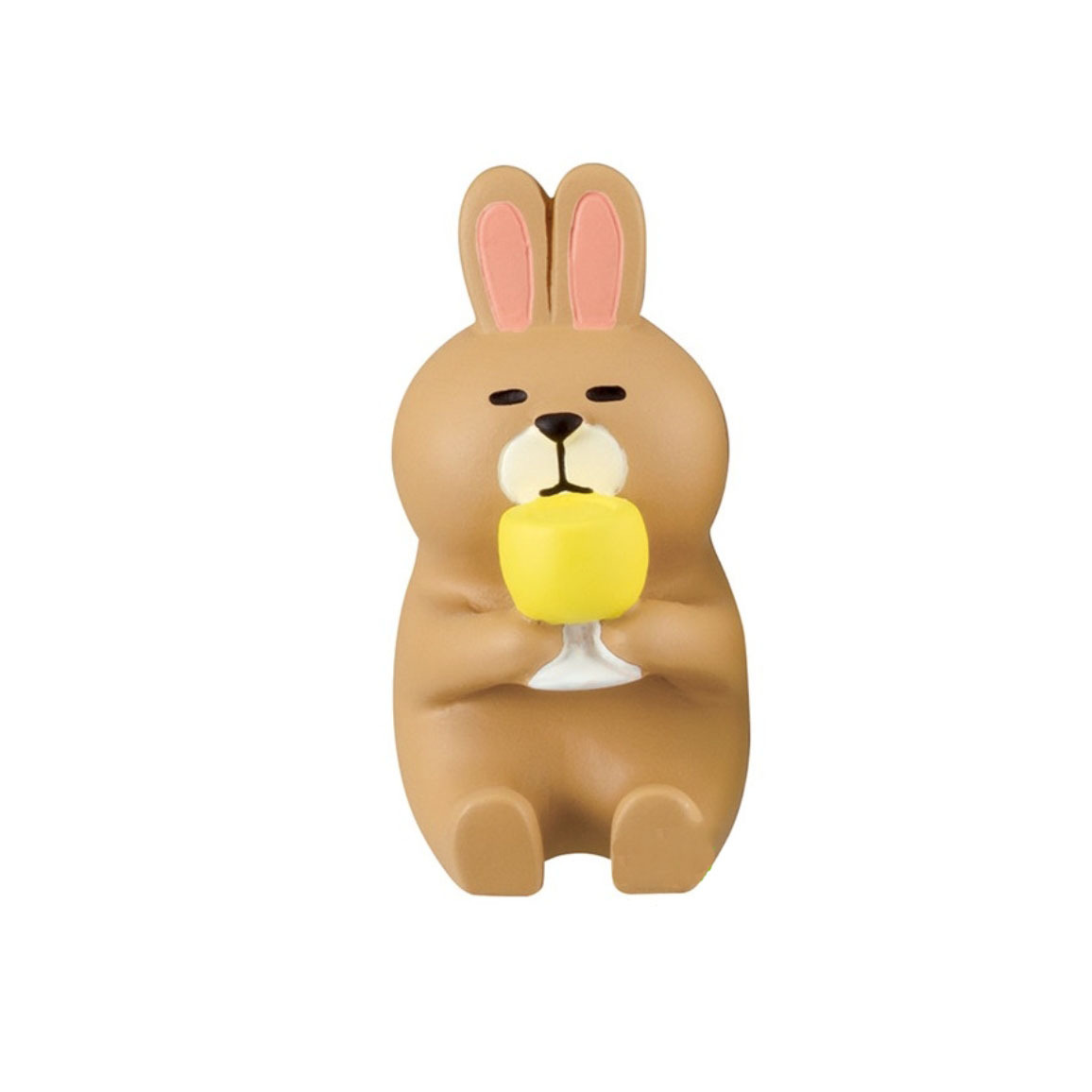 Drinking grey rabbit