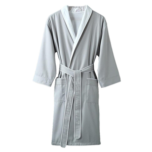 Coppia di peluche foderato in microfibra accappatoio scialle collo Kimono accappatoio doppio strato spesso Spa - Product Image 4