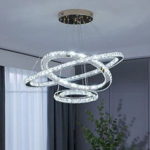 Lustre moderne à anneau intelligent Lampe en cristal Mobilier d'intérieur Lustre <span class=keywords><strong>Halo</strong></span> Lampe décorative - Product Image 6