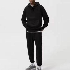 ชุดเซ็ตเสื้อฮู้ดดี้และกางเกงวอร์มผ้าเฟรนช์เทอร์รี่แบบกำหนดเองสำหรับผู้ชาย คุณภาพสูง แบบเรียบง่าย ชุดวอร์มลำลองสำหรับผู้ชาย - Product Image 5