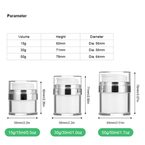 Pot à crème sans air personnalisable, étanche à la lumière et aux fuites, pour lotion, masque facial, idéal pour les voyages, conteneur à pompe sous vide haut de gamme - Product Image 3