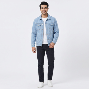High Quality Men's Biker Jean <b>Jacket</b> <b>Custom</b> Style New Design <b>Denim</b> <b>Jacket</b> for Winter Best Sale - Product Image 1