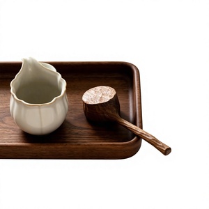 Cuillère à café en bois artisanale écologique classique avec finition polie miroir pour café en poudre et sucre, idéale pour les cadeaux - Product Image 3