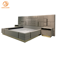Ensemble de literie double avec couette, lit réglable, base de lit king size moderne pour salon de beauté, cadre de lit queen size, canapé-lit de luxe