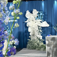 Rideaux de fond de scène de mariage en gros, réutilisables, sans plis, en soie de lait, pour la décoration d'événements et de cérémonies