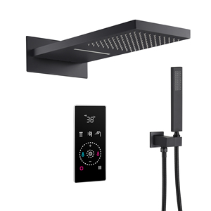 新型主体智能淋浴触摸数字显示面板智能淋浴套装现代科技淋浴龙头 - Product Image 3
