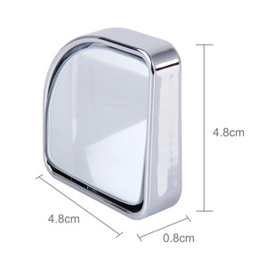 Chrome 360 Tipo de prensa rotativa Espejo retrovisor para automóvil Espejo pequeño para automóvil Visión grande Asistencia de marcha atrás Espejo de punto ciego - Product Image 3