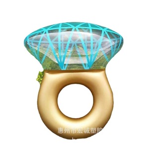 Anillo de Natación Inflable con Forma de Diamante, 140x120 cm, PVC Ecológico, para Uso en Parques Acuáticos y Resorts para Adultos - Product Image 4