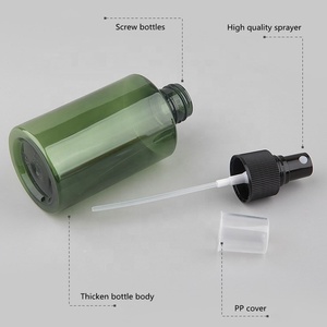 50ml 100ml 150ml 200ml 500ml botella de hombros inclinados ámbar verde PET cosméticos de plástico bomba botellas de Spray - Product Image 3