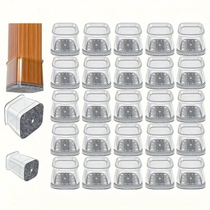 Protège-pieds <span class=keywords><strong>de</strong></span> table et <span class=keywords><strong>de</strong></span> <span class=keywords><strong>chaise</strong></span> en TPE transparent avec des caractéristiques silencieuses et résistantes à l'usure - Product Image 1
