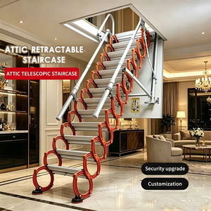 Échelle de grenier électrique télescopique de haute qualité au design moderne pour petits espaces, échelle <span class=keywords><strong>escamotable</strong></span> - Product Image 6