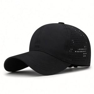 Gorra de Béisbol Impermeable con 6 Paneles y Orificios Cortados con Láser para Hombre, con Logotipo de Fabricante OEM, Gorra de Béisbol de Secado Rápido para Actividades al Aire Libre - Product Image 6