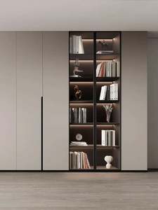 Librería de Madera Moderna para el Hogar, con Puertas y Cajones, Librería de Estudio Personalizada - Product Image 2