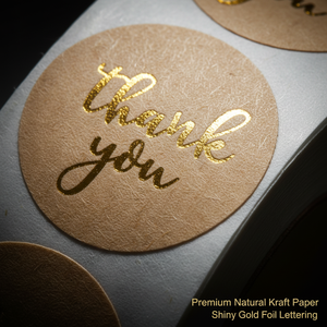 สติกเกอร์ติดบรรจุภัณฑ์อาหารแบบม้วน พิมพ์ลายตามสั่ง ฉลากกันน้ำ ลอกออกง่าย ผลิตจากกระดาษ PLA พร้อมกาวในตัว ปั๊มฟอยล์ทอง - Product Image 5