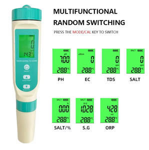 ポータブル高精度7in1 <span class=keywords><strong>pH</strong></span>メーター TDS/EC/ORP/S.G/塩分/温度テスター バックライトディスプレイ 水質分析器 OEM - Product Image 4