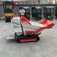 LIVRAISON GRATUITE!! Hydraulique 300kg Capacité de charge Moteur à essence alimenté Barrow Mini Track Dumper