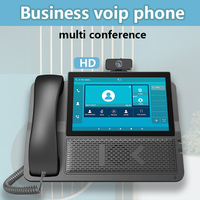 Teléfono IP Android con Pantalla a Color HD de 8 Pulgadas, 6 Líneas SIP, WiFi de Doble Banda, 4G LTE, Videoconferencia, Producto VoIP