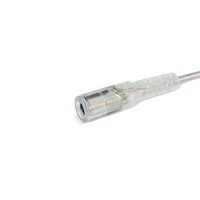 Kebaolong 2M Dc 5.5*2.1 Mm Steker Perempuan untuk Membuka Ujung 2 Inti Pigtail Kabel Daya Dc Transparan dengan 304 Tombol Switch