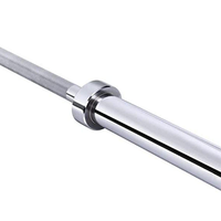 Barre d'haltérophilie 700LB en chrome dur avec poignée moletée anti-dérapante standard pour la musculation à domicile et la remise en forme, poids réglable