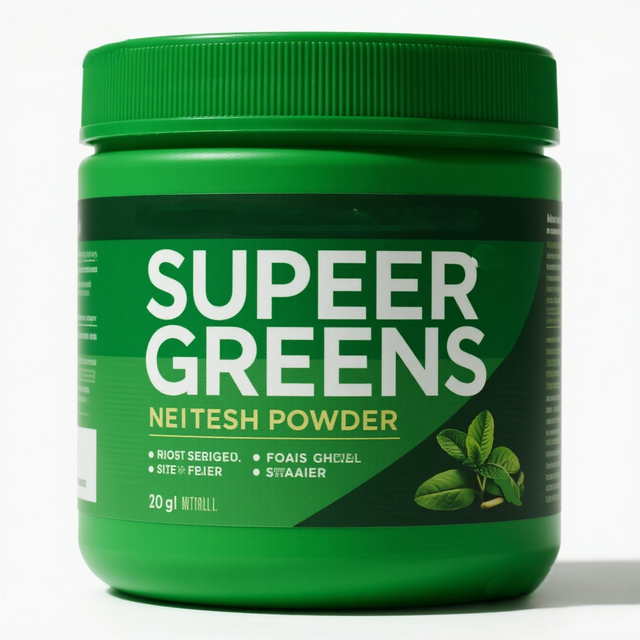 OEM Adult Greens Powder-Berry & Vegetable Blend with Superfoods for Cellular Protection & Oxidative Stress Support
