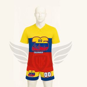 Uniformes de Fútbol Juveniles al por Mayor, Conjuntos Personalizados de Camisetas de Fútbol de Colombia para Hombre, Kits de Fútbol Completos - Product Image 1