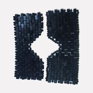 Masque en quartz obsidienne noire naturelle avec yeux en pierre précieuse - Product Image 4