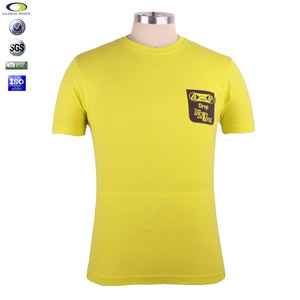 T-shirt pesante tinta unita durevole durevole durevole di vendita calda degli uomini di logo su ordinazione - Product Image 1