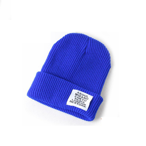 los niños de punto animal unisex fure de invierno de punto de lana de punto en blanco de punto beanie sombrero para los hombres - Product Image 1