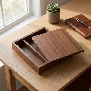 Caja <span class=keywords><strong>de</strong></span> Regalo <span class=keywords><strong>de</strong></span> <span class=keywords><strong>Madera</strong></span> para Fotos <span class=keywords><strong>con</strong></span> Tapa Deslizante, Caja <span class=keywords><strong>de</strong></span> Recuerdos <span class=keywords><strong>de</strong></span> Boda para Amigos, Socios, Fotógrafos, Clientes, USB, Negocios, Color Marrón Oscuro - Product Image 2