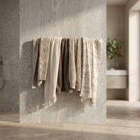 Ensemble de serviettes de bain en coton à motif jacquard, douces et absorbantes, tissage jacquard rectangulaire, usage domestique, taille adulte