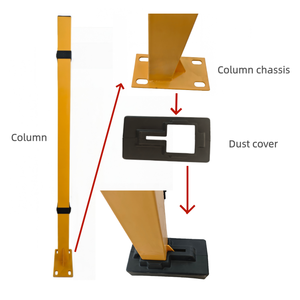 Barrière de cellule robotique en acier galvanisé robuste |   Clôture de sécurité résistante aux chocs, revêtement poudré jaune + noir, certifiée CE, livraison rapide - Product Image 3