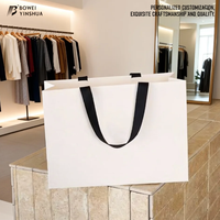 Sac en papier pour les achats en carton ivoire avec logo personnalisé, impression sérigraphique, écologique, pour bougies, cosmétiques, chaussures, artisanat, emballage cadeau - Premium