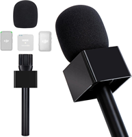 Support de microphone cravate sans fil, support de microphone portable pour karaoké en direct, studio, interview, enregistrement extérieur, support de microphone