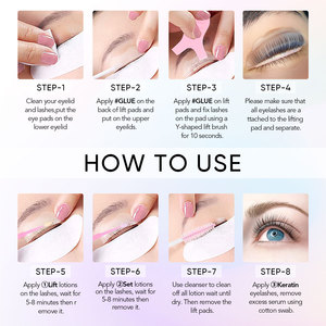Solution professionnelle de rehaussement de cils <span class=keywords><strong>semi</strong></span>-<span class=keywords><strong>permanent</strong></span> coréen pour salon, kit de rehaussement de cils en gros avec marque privée, kit de rehaussement de cils à la kératine - Product Image 5