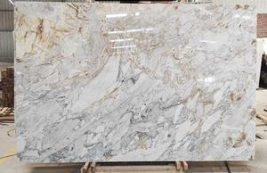 Dalles de marbre blanc Breccia Dei Medici polies modernes pour villa, salon, cuisine, salle de bain, escalier, comptoir, table - Product Image 2