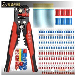 Juego de Herramientas para Crimpar Cables Bee Wire Stripper, 122 Piezas, Estilo Europeo, Herramienta de Crimpado de Alambre de Acero 12-22 AWG, Conectores de Terminales para Bricolaje - Product Image 1