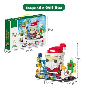 Christmas <b>Building</b> Blocks Set Ornaments City & Xmas Tree Decorations Indoor <b>Model</b> Toy ABS Plastic Educational Toy for Ages 6+ - Product Image 5