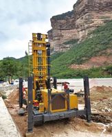 Plate-forme de forage rotative portable XSL520B 1000m pour puits d'eau Composants géothermiques à noyau de roche sèche chaude, y compris engrenage et pompe