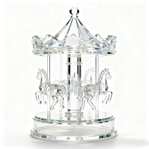 Tùy Chỉnh Âm Nhạc Hộp Acrylic Carousel Đồ Trang Trí Ánh Sáng Thiết Kế Sang Trọng Sáng Tạo Trang Trí Nội Thất Sinh Nhật Tốt Nghiệp Homewarming Món Quà - Product Image 2