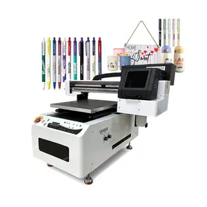 安定した印刷UVフラットベッドプリンター4050 UVフラットベッド印刷機シリンダーロータリーボトルとABフィルムUVフラットベッド印刷機