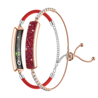 Pulsera Inteligente Impermeable sin Pantalla, Monitor de Oxígeno en Sangre, Frecuencia Cardíaca, Rastreador de Sueño y Estrés, Banda de Salud para Mujeres