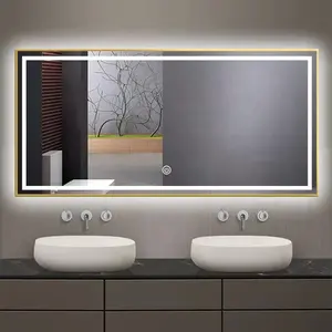 Rechteck Defogger Bruchs icher Led Badezimmer Wand Smart Mirror