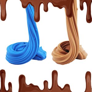 4 pièces de slime parfumé, doux, extensible, non collant, bleu, moelleux, effet beurre, en forme de gâteau d'anniversaire, pastel, Floam Cloud - Product Image 5