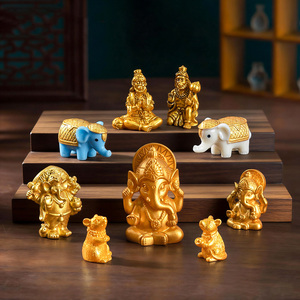 Figurine en résine de l'éléphant du <span class=keywords><strong>dieu</strong></span> Ganesha, ornement religieux, cadeau, décoration de bureau, artisanat - Product Image 2