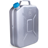Réservoir de transport d'eau en aluminium avec bec verseur, 10l, Jerry Can, gaz, carburant, huile