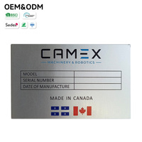 Plaque signalétique avec trous de fixation, plaque d'identification métallique gravée sur mesure pour armoires de machines et outils