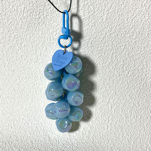 Mới Đến Sáng Tạo <span class=keywords><strong>3D</strong></span> Trái Cây Pha Lê Nho Quyến Rũ Keychain Ngọt Ngào Mô Phỏng Trái Cây Keyring Mặt Dây Chuyền Túi Quyến Rũ - Product Image 5