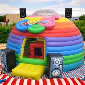 Venta al por mayor de alta calidad Material de PVC 7m Tamaño Disco Bounce House Jumping Castle para niños Adultos Fiesta inflable <span class=keywords><strong>Alquiler</strong></span> Fácil configuración - Product Image 1