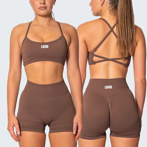 Ropa Deportiva Mujer Tenue De Sport Gym Outfits Activewear Eco Friendly 3 Piece Yoga Seamless Workout Sets for Women
